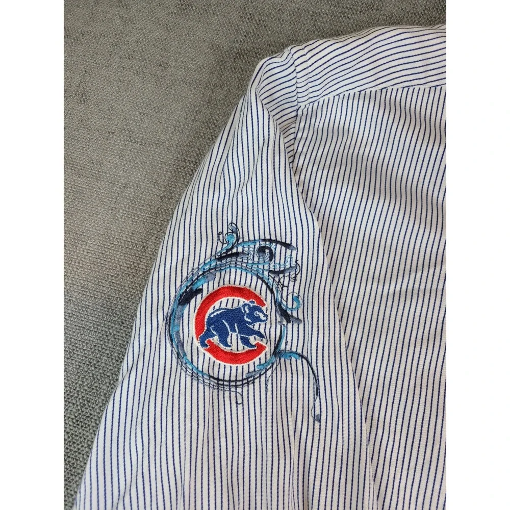 Robert Graham Shirt Mens XXL MLB Chicago Cubs Licensed Baseball Flip Cuff Rare